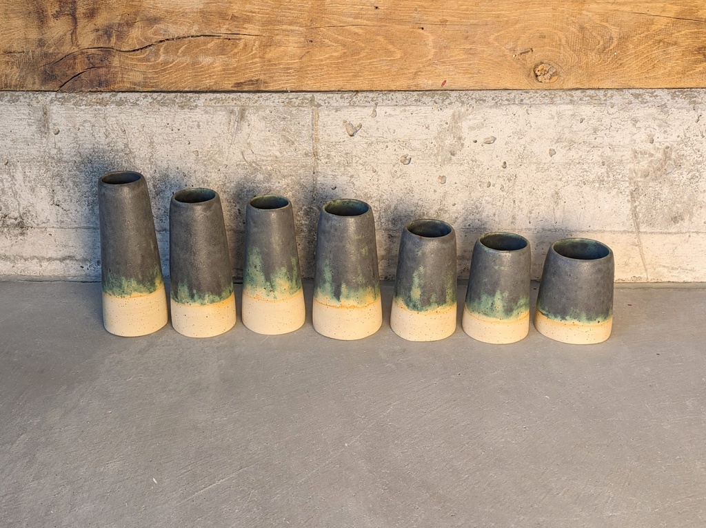 VASES OLD GREEN